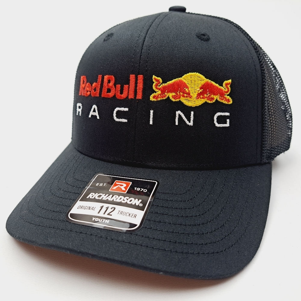 Red Bull Richardson 112 Youth Trucker  Mesh Snapback Cap Hat Black
